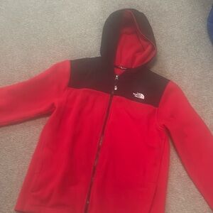 Youth North FaceDenali  fleece with hood. Great used condition. Ships fast!